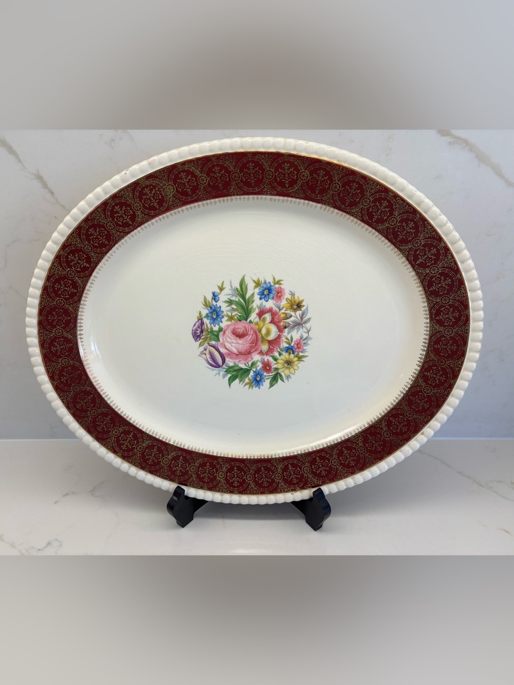 Vintage Solian Ware Simpsons Pottery Large Oval Serving Platter England